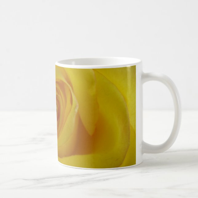 Caneca De Café Mug de rosa amarelo personalizável (Direita)