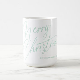 Caneca De Café Mug de Script de Feliz Natal Personalizado | Perso