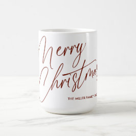 Caneca De Café Mug de Script de Feliz Natal Personalizado | Perso