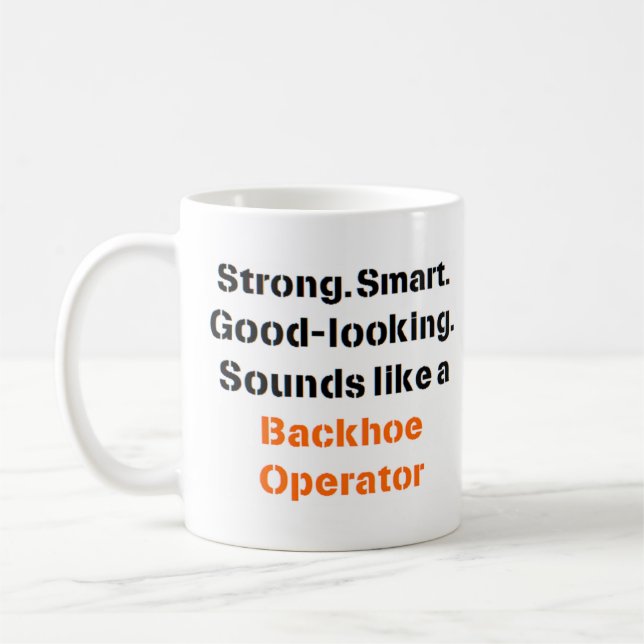 Caneca De Café mug de som do operador backhoe (Esquerda)