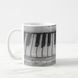 Caneca De Café Mug De Teclado Piano Com Vintagem