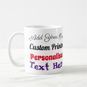 Caneca De Café Mug de Texto Personalizado Impresso Personalizado
