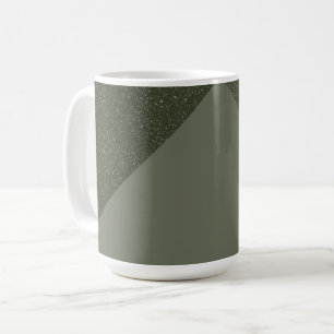 Caneca De Café Mug de Textura Dividida Verde de Moisés Moderno