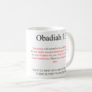 Caneca De Café Mug de Tradução de Código Aberto Obadias 1:7