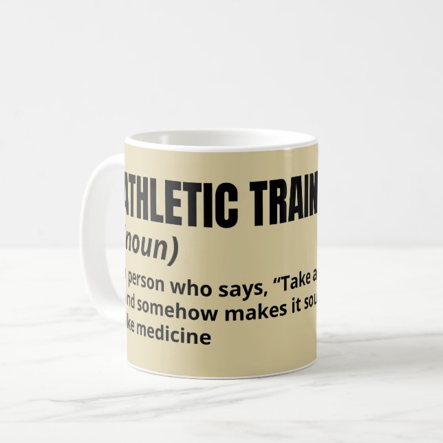 Caneca De Café Mug De Treinador Atletico Com Definição Engraçada (Frente Esquerda)
