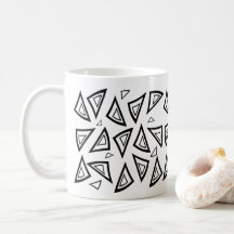Mug de triângulo geométrico inspirado no asttec