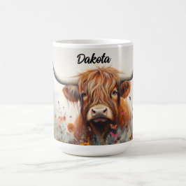 Caneca De Café Mug de Vaca do Planalto Personalizado