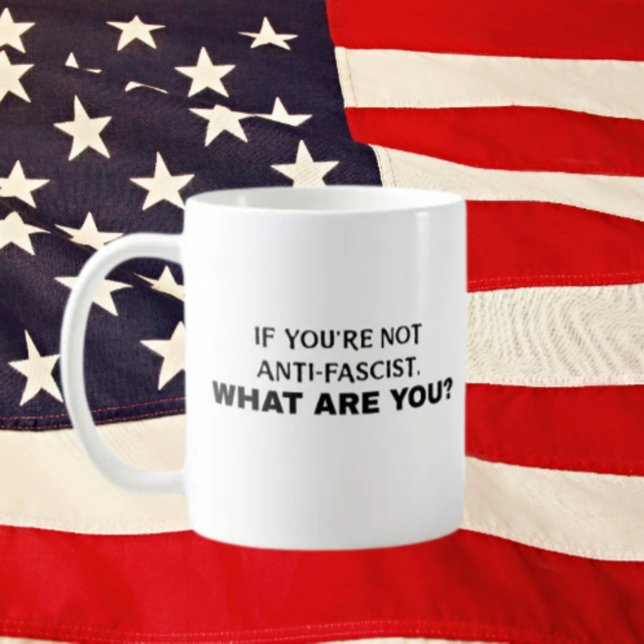 Caneca De Café Mug de Verdade Anti-Fascista | Mug Clássico Duplo  (Criador carregado)