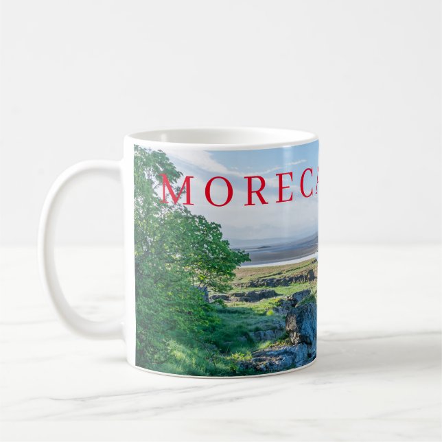 Caneca De Café Mug de vista da Baía de Morecambe (Esquerda)