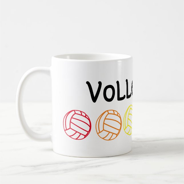 Caneca De Café Mug de Voleibol Arco-íris (Esquerda)