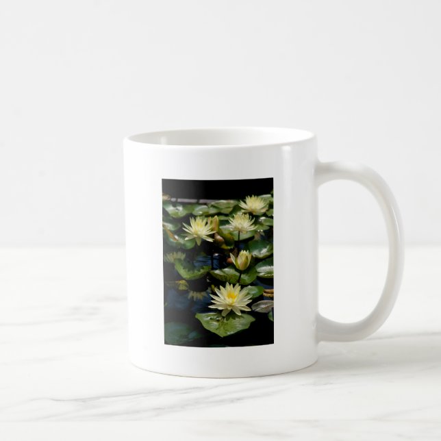 Caneca De Café Mug de Waterlily Amarela (Direita)