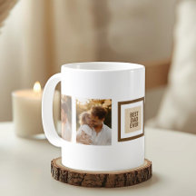 Mug do Dia do Pai Personalizado com Fotos - "Melho