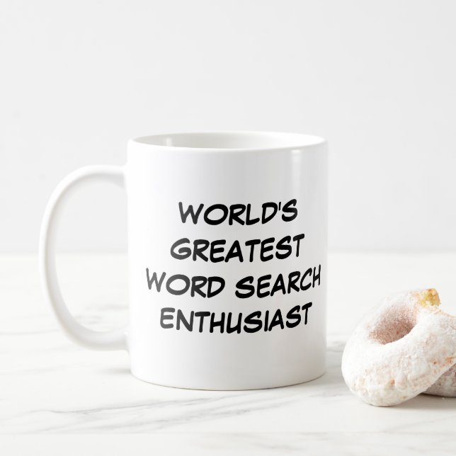 Caneca De Café Mug do "Entusiasta de Busca do Mundo" (Com Donut)