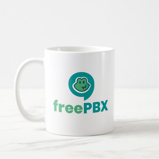 Caneca De Café Mug do logotipo FreePBX (Esquerda)