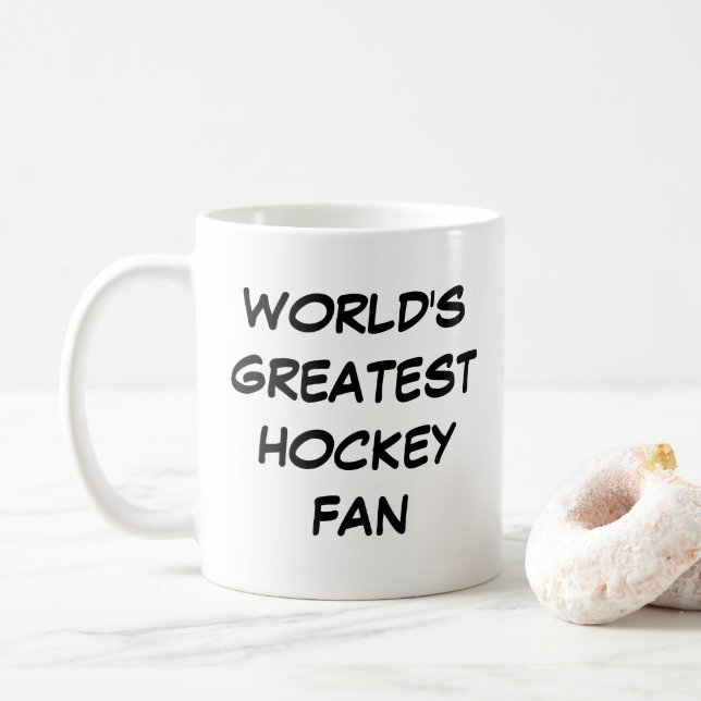 Caneca De Café Mug do "maior fã de hóquei do mundo" (Com Donut)