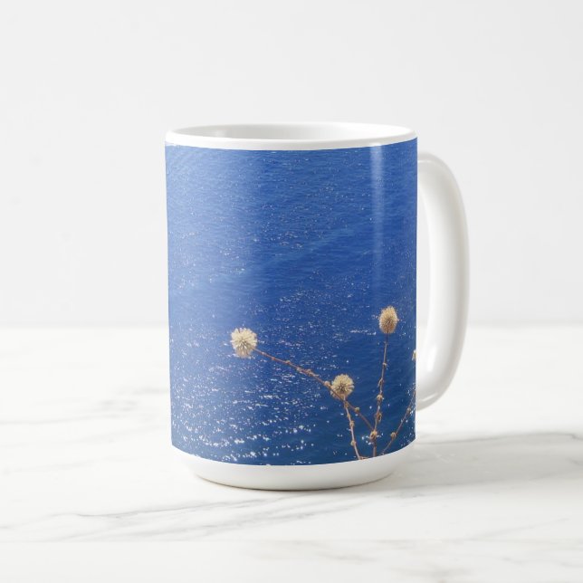 Caneca De Café Mug do Mar Azul grego (Frente Esquerda)