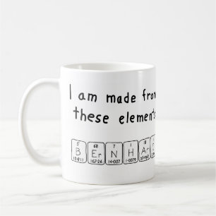 Caneca De Café Mug do nome da mesa periódica Bernhard