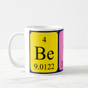 Caneca De Café Mug do nome da mesa periódica Bess