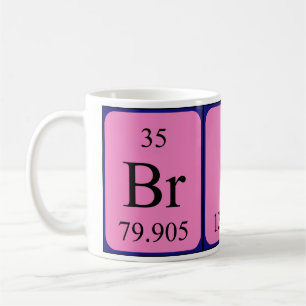 Caneca De Café Mug do nome da mesa periódica Brit