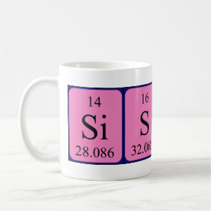 Caneca De Café Mug do nome da mesa periódica da irmã