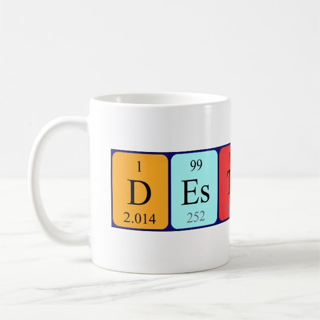 Caneca De Café Mug do nome da mesa periódica de destino (Esquerda)