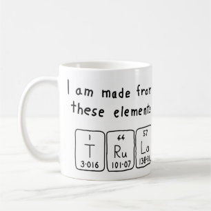 Caneca De Café Mug do nome da mesa periódica de Trula