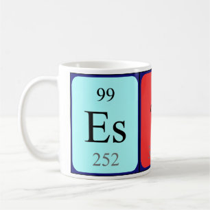Caneca De Café Mug do nome da mesa periódica do ester
