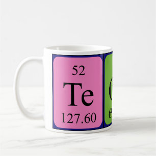 Caneca De Café Mug do nome da mesa periódica do Tegan