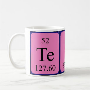 Caneca De Café Mug do nome da mesa periódica do Tess