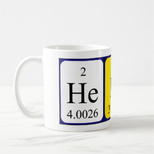 Caneca De Café Mug do nome da mesa periódica Hekla