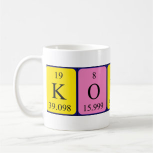 Caneca De Café Mug do nome da mesa periódica Kokona
