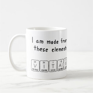 Caneca De Café Mug do nome da mesa periódica Vitali