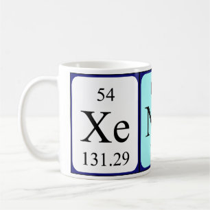 Caneca De Café Mug do nome da mesa periódica Xenos