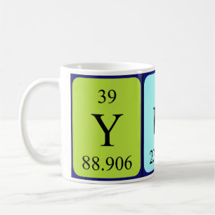 Caneca De Café Mug do nome da mesa periódica Yuna