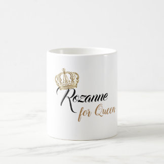 Caneca De Café Mug do nome da Rainha da Coroa Dourada