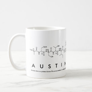 Caneca De Café Mug do nome do peptídeo de Austin