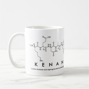 Caneca De Café Mug do nome do peptídeo do Kenan