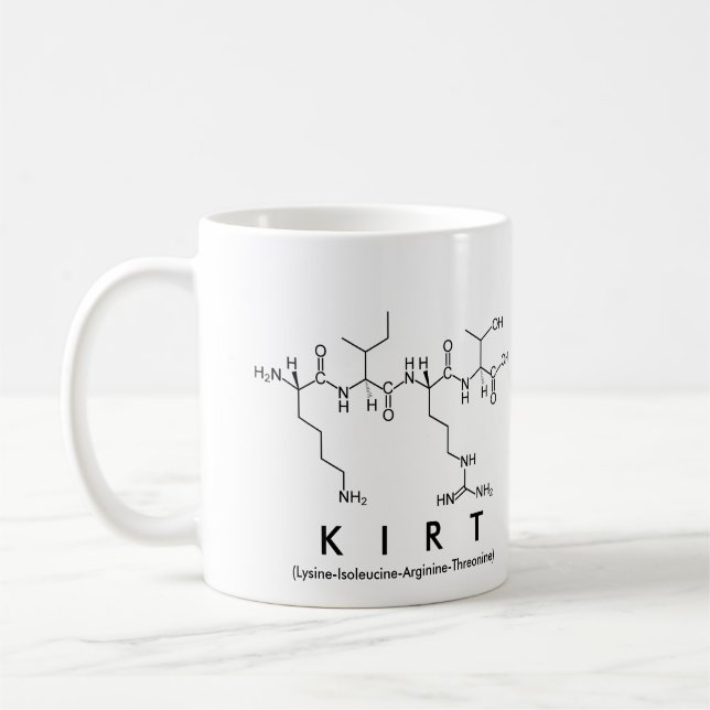 Caneca De Café Mug do nome do peptídeo Kirt (Esquerda)