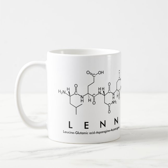 Caneca De Café Mug do nome do peptídeo Lenn (Esquerda)