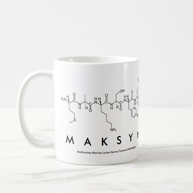 Caneca De Café Mug do nome do peptídeo Maksym (Esquerda)