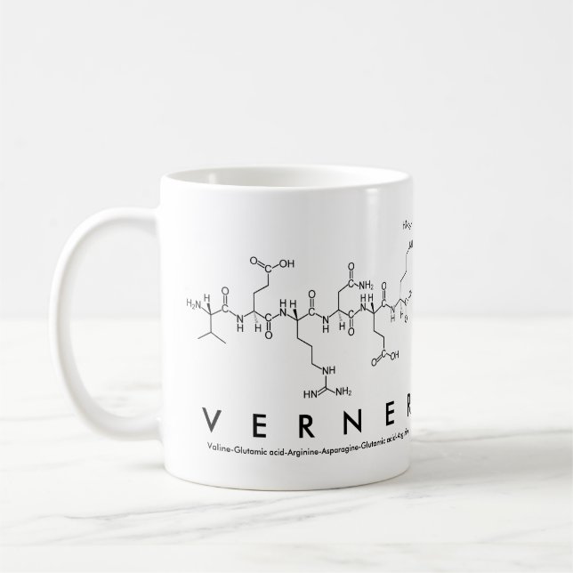 Caneca De Café Mug do nome do peptídeo Verner (Esquerda)
