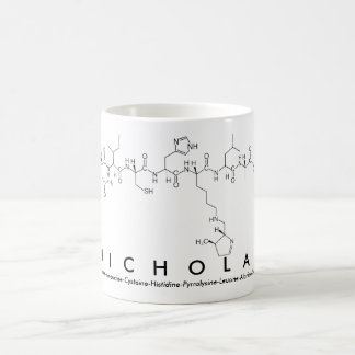 Caneca De Café Mug do nome peptídeo Nicholas