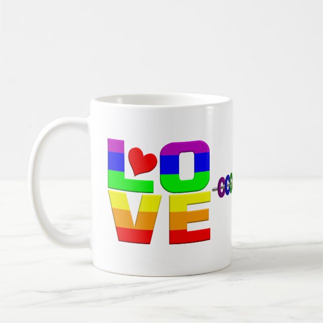 Caneca De Café Mug do Orgulho de Amor (Esquerda)