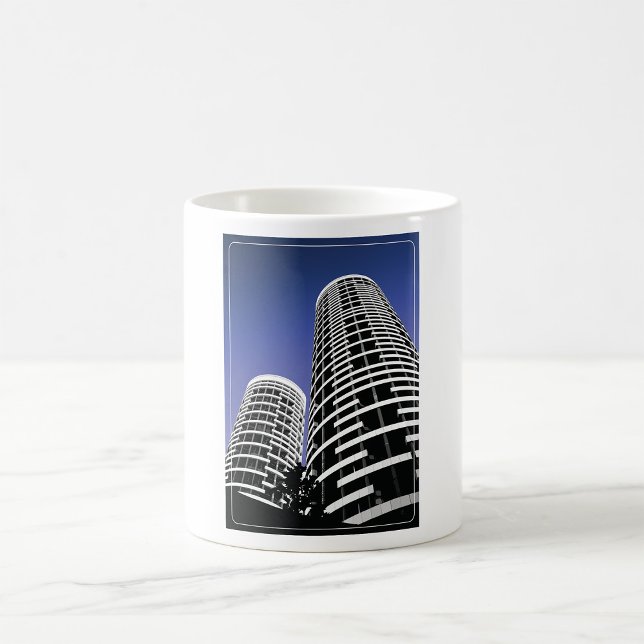 Caneca De Café Mug do Skyscraper da Cidade (Criador carregado)