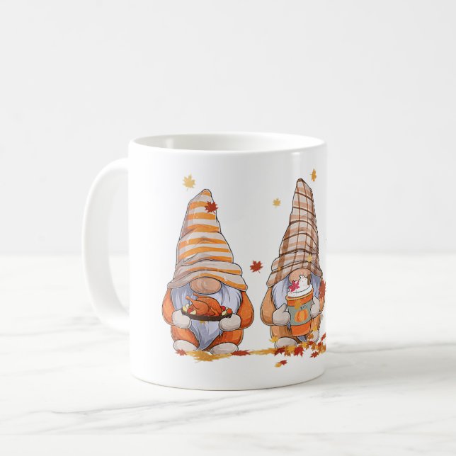 Caneca De Café Mug dos Gnomos de Ação de Graças (Frente Esquerda)