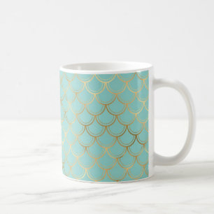 Caneca De Café MUG Dourado&Verde