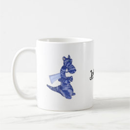 Caneca De Café Mug - Dragão Azul com Nome