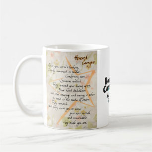 Caneca De Café Mug e poema de cuidador honrado