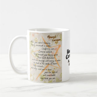 Caneca De Café Mug e poema de cuidador honrado