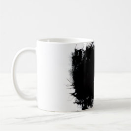 Caneca De Café Mug Edgy Black Ink Splatter Abstract Grunge Desig